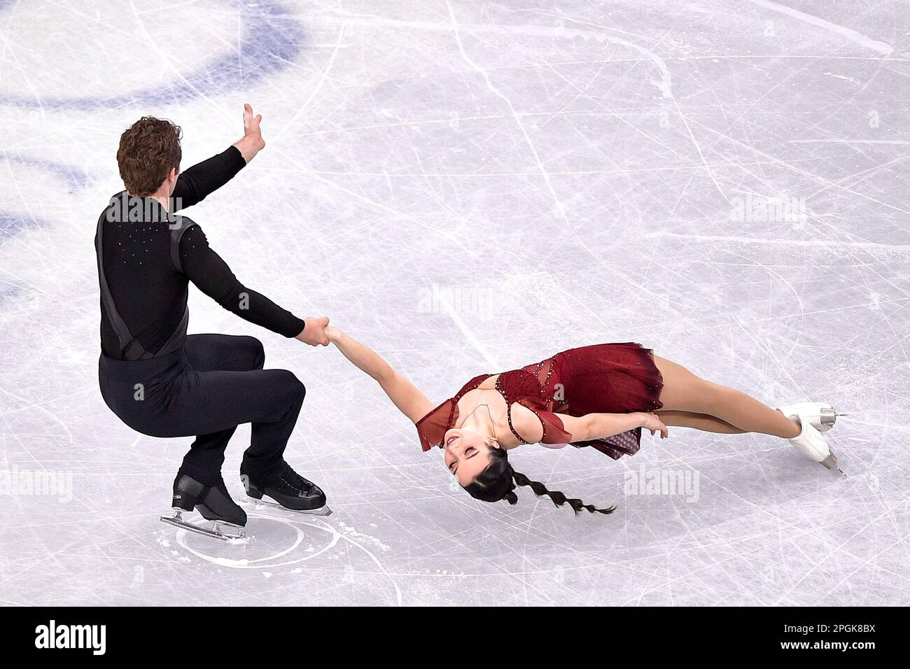 SAITAMA, GIAPPONE - 23 MARZO: La Pereira e Trennt Michaud del Canada compete nel programma Pairs Short durante i Campionati mondiali di pattinaggio a figure ISU 2023 alla Saitama Super Arena il 23 marzo 2023 a Saitama, Giappone (Foto di Pablo Morano/BSR Agency) Foto Stock