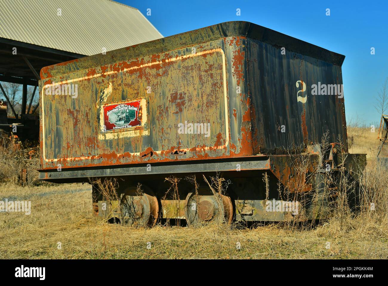 Ferrovia Di Vintage Materiale Rotabile Parcheggiato Al Museo Fotografia
