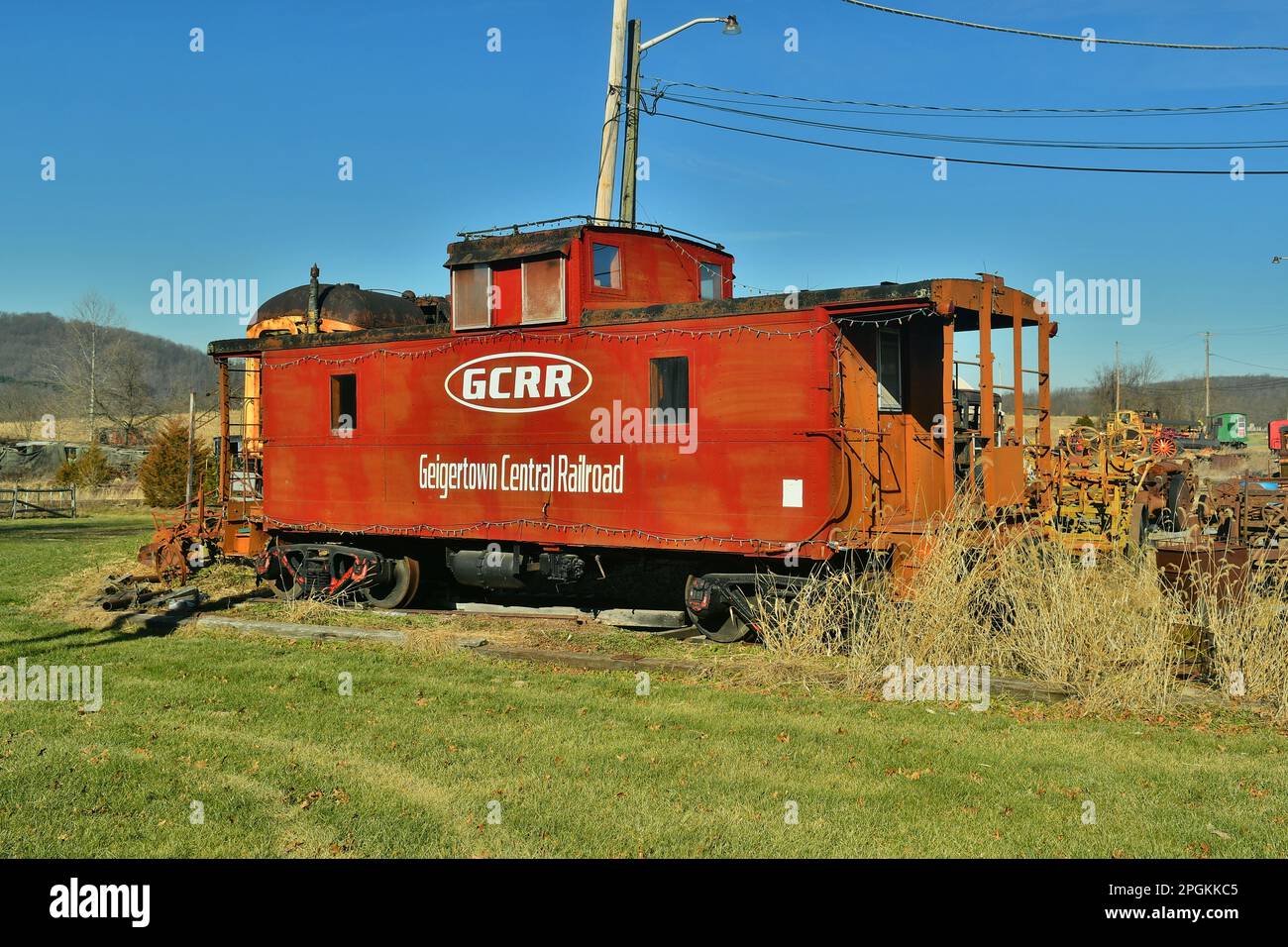 Raccolta del materiale rotabile ferroviario abbandonato Foto Stock