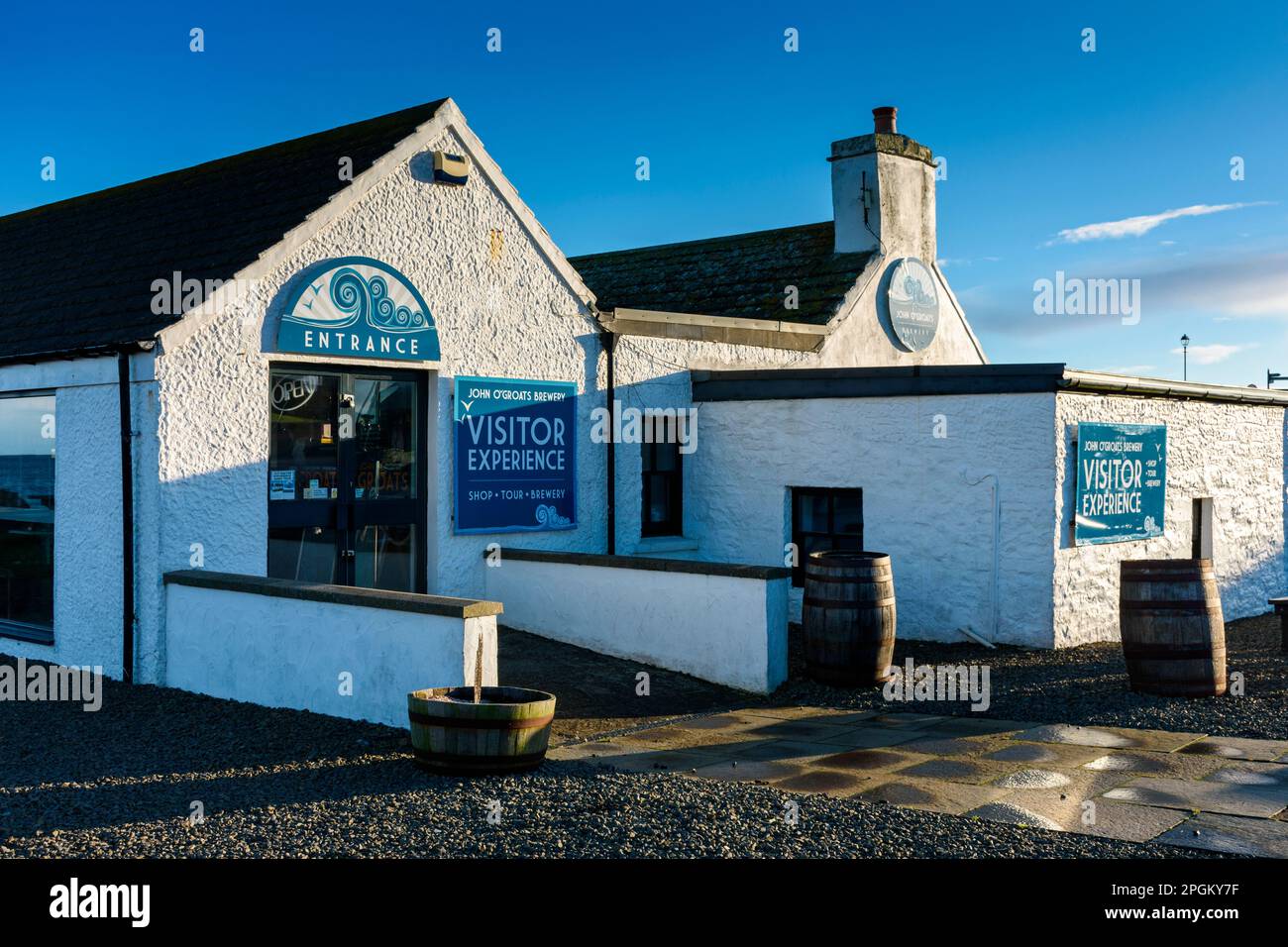 La John o'Groats Brewery Visitor Experience e shopping a John o'Groats, Caithness, Scozia, Regno Unito. Foto Stock
