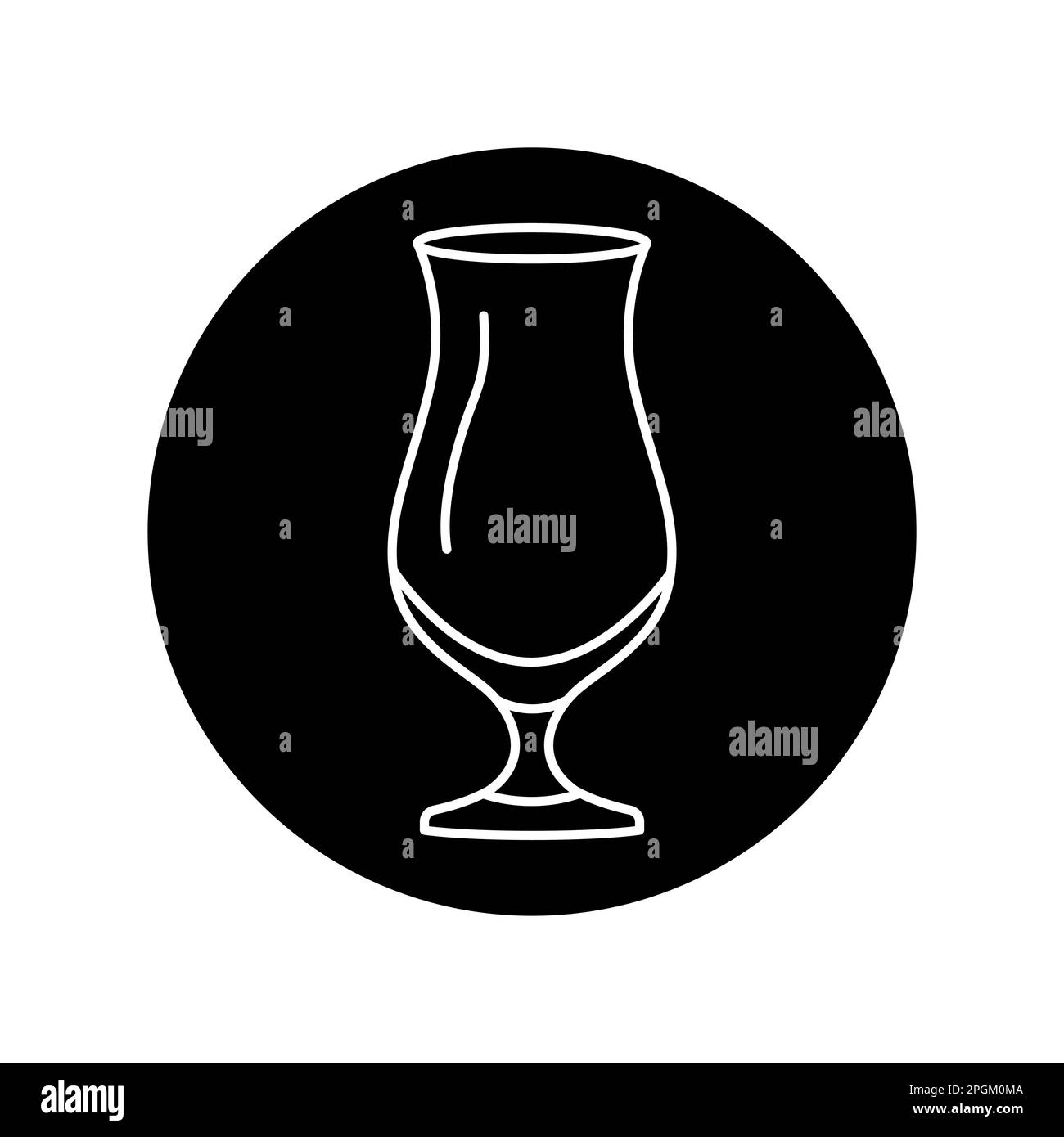 Icona con linea nera in vetro Hurricane. Stoviglie. Pittogramma per pagina web, app mobile, promo. Illustrazione Vettoriale