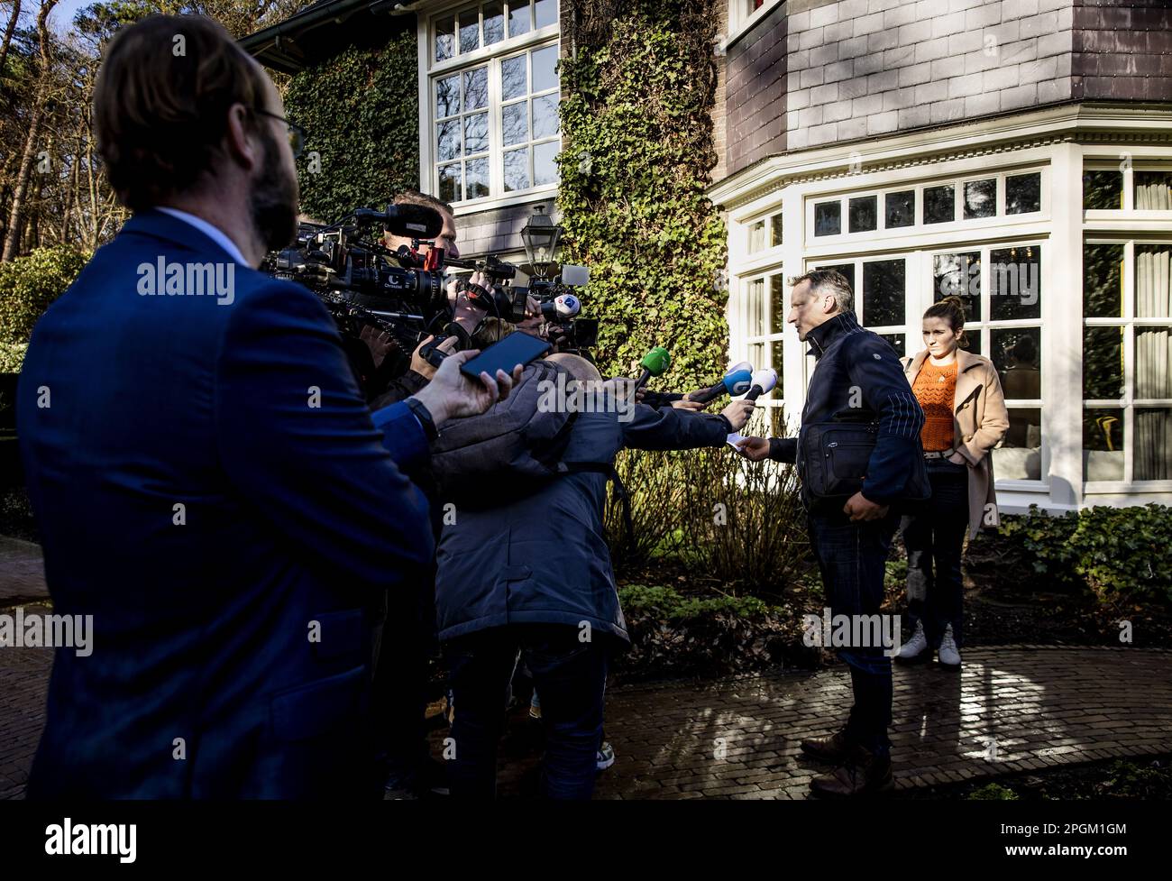 ERMELO - Bart Kemp (Agraction) parla alla stampa dopo una consultazione sull'accordo agricolo. ANP SEM VAN DER WAL olanda fuori - belgio fuori Foto Stock