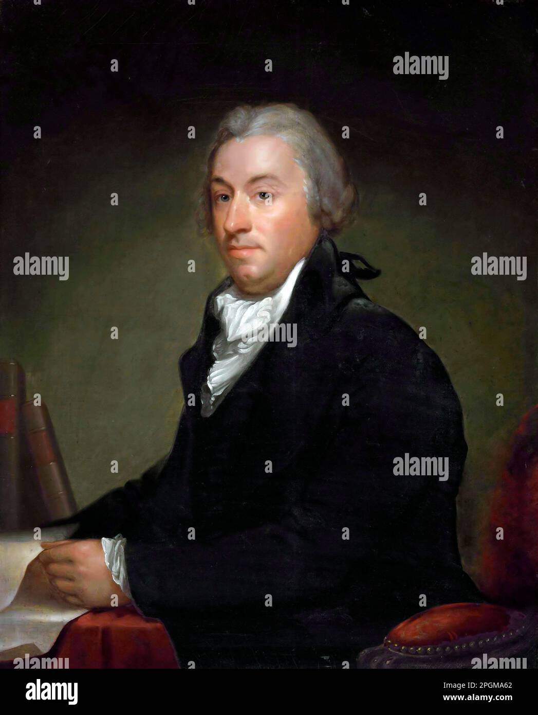 Ritratto del Padre fondatore americano, Robert R Livingston di Gilbert Stuart (1755-1828), olio su tela, 1785 Foto Stock