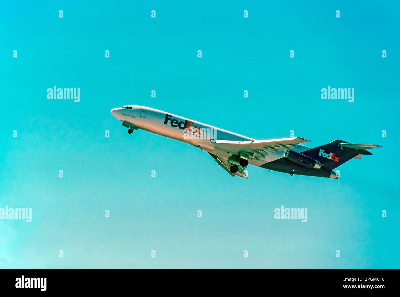 Decollo aereo Fed ex Foto Stock