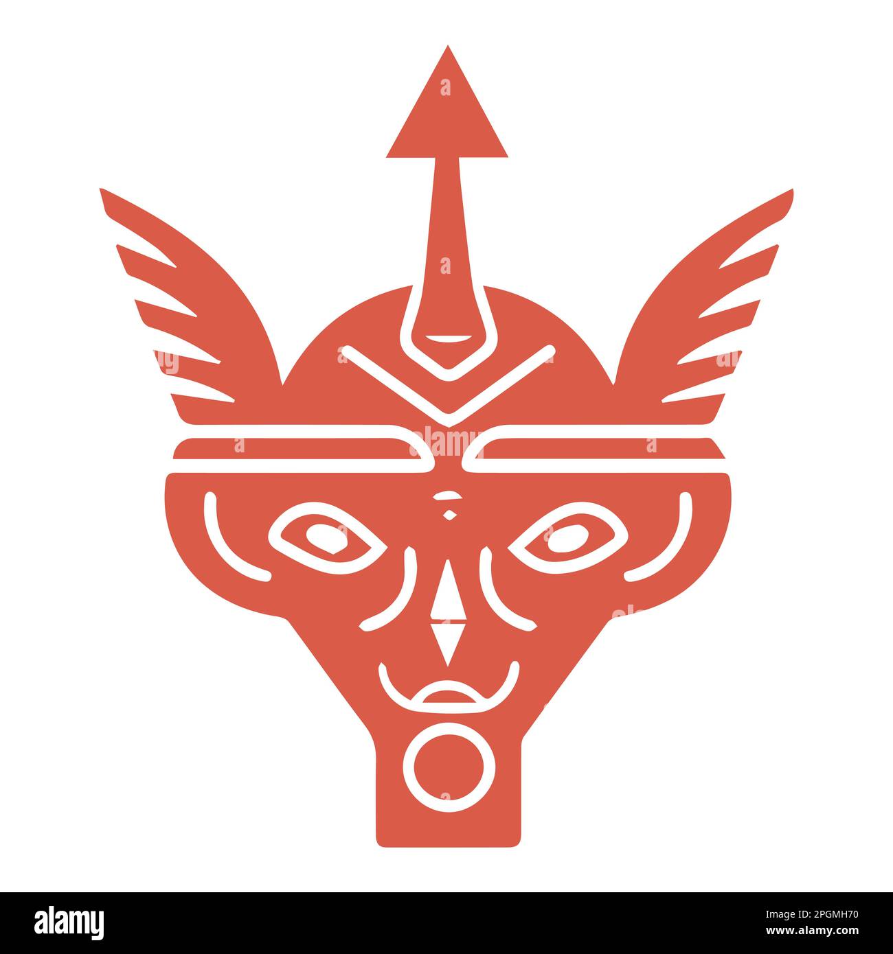 icona minimalistica del continente africano. illustrazione del vettore piatto. Illustrazione Vettoriale