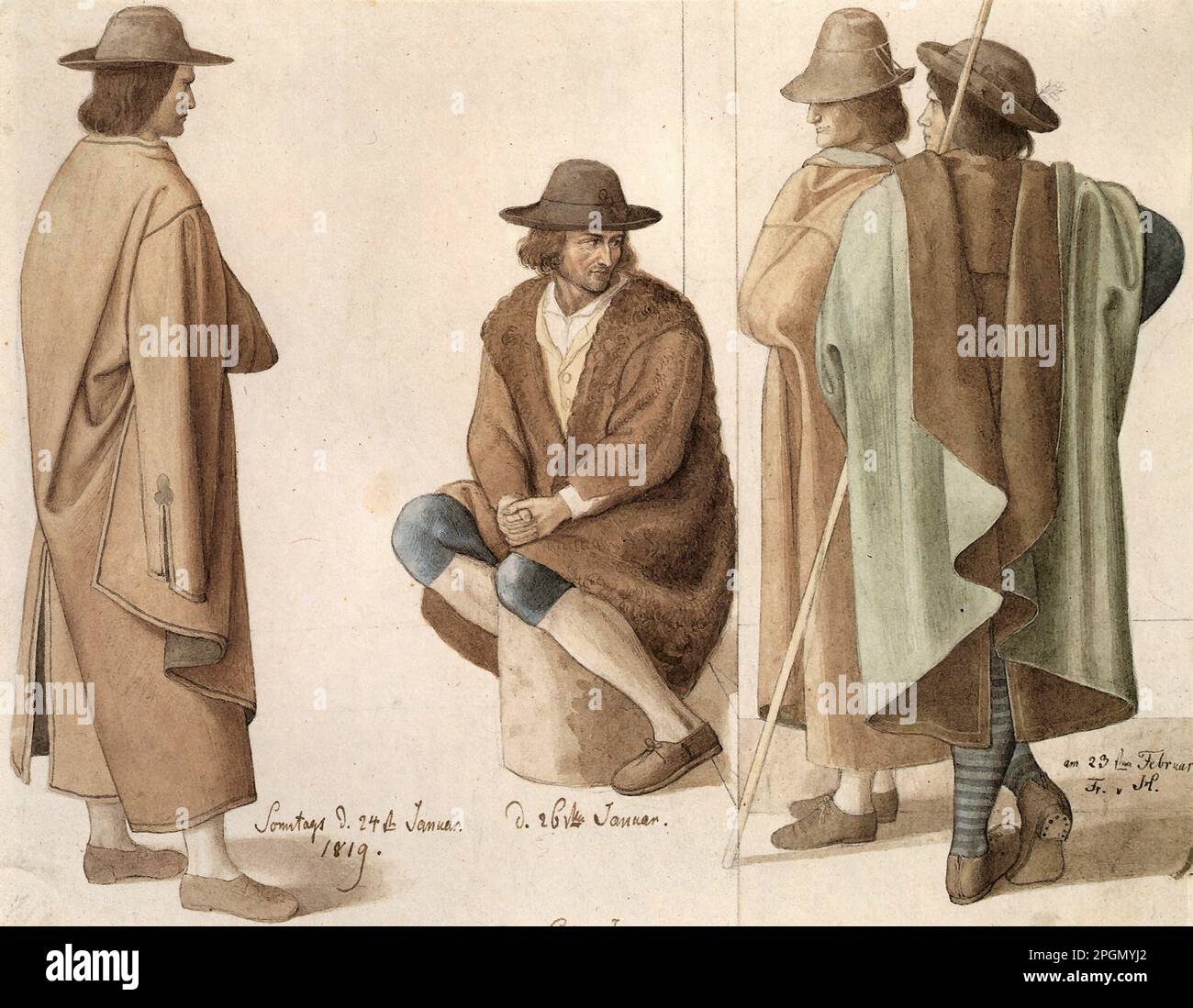 Schnorr von Carolsfeld Julius - Pastori Italiani - Scuola di Tedesco - 19th° e inizio 20th° secolo - Schnorr von Carolsfeld Julius - Italienische Hirten - Scuola di Tedesco - 19th° e inizio 20th° secolo Foto Stock