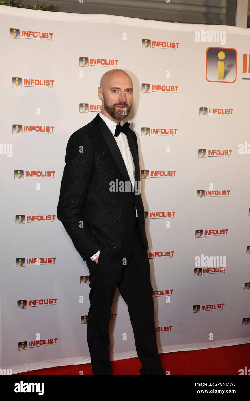 Fotografo/stilista Raimondo Rossi all'Infolist Pre-Oscar Red Carpet Soiree Foto Stock