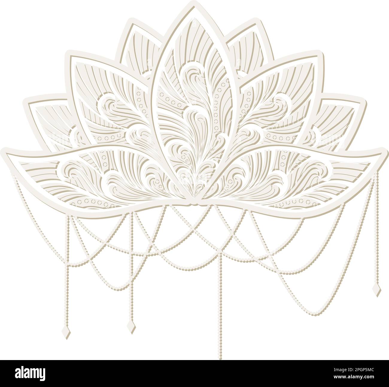 fiore ornamentale di loto, Illustrazione Vettoriale