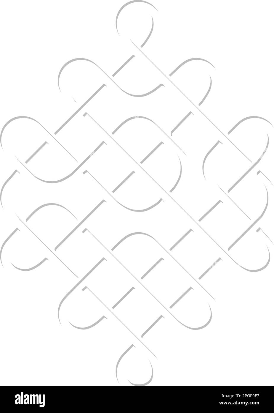 Nodo Celtico medievale, icona vettoriale Illustrazione Vettoriale
