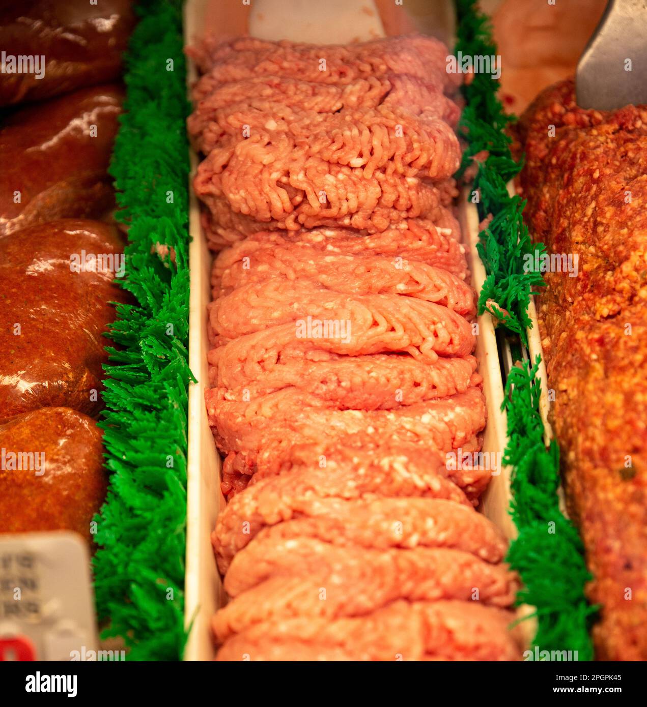 Ground tacchino in un negozio pesented per essere. acquistato Foto Stock