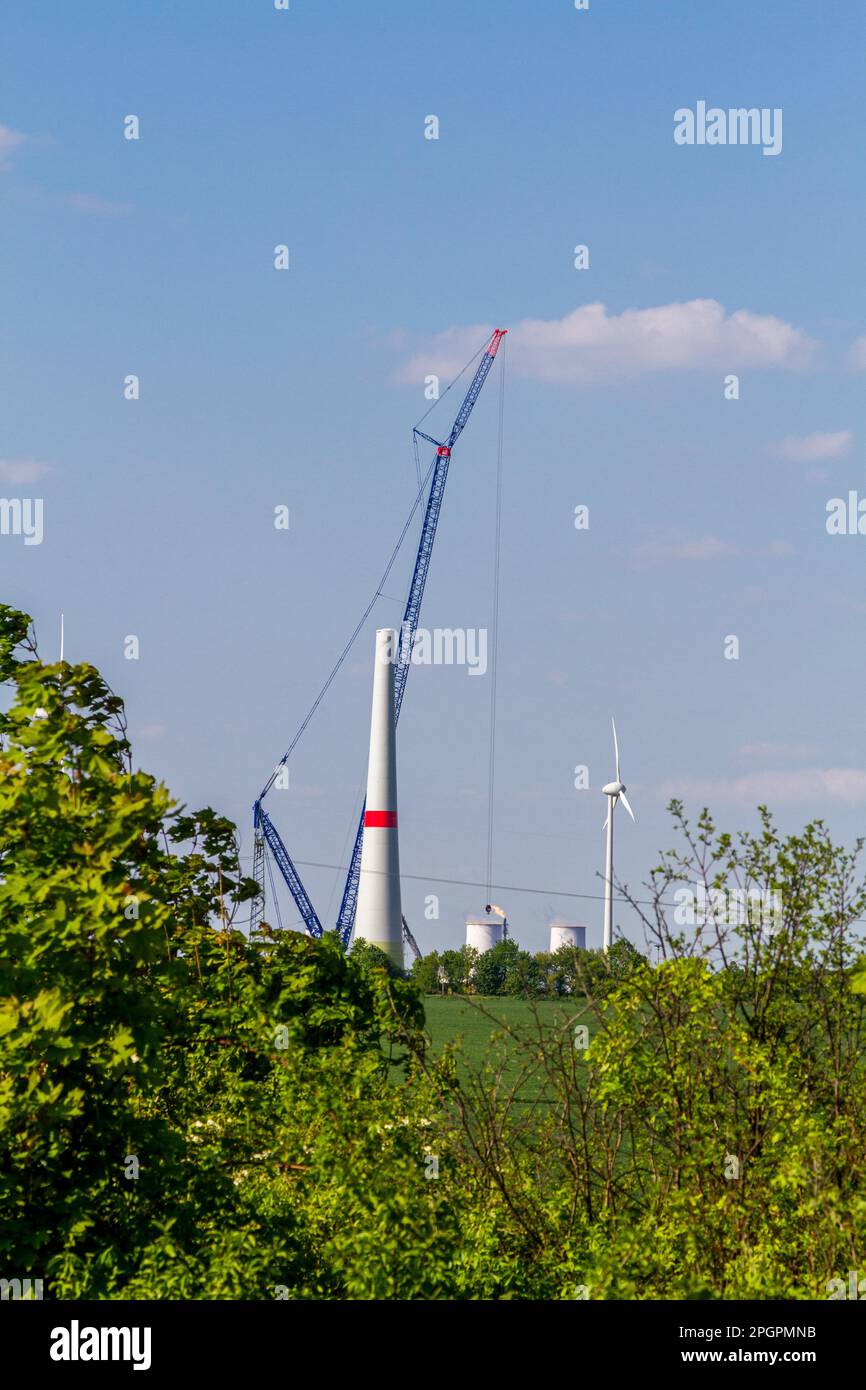 Espansione di una turbina eolica turbina eolica Foto Stock Espansione di una turbina eolica turbina eolica Foto Stock