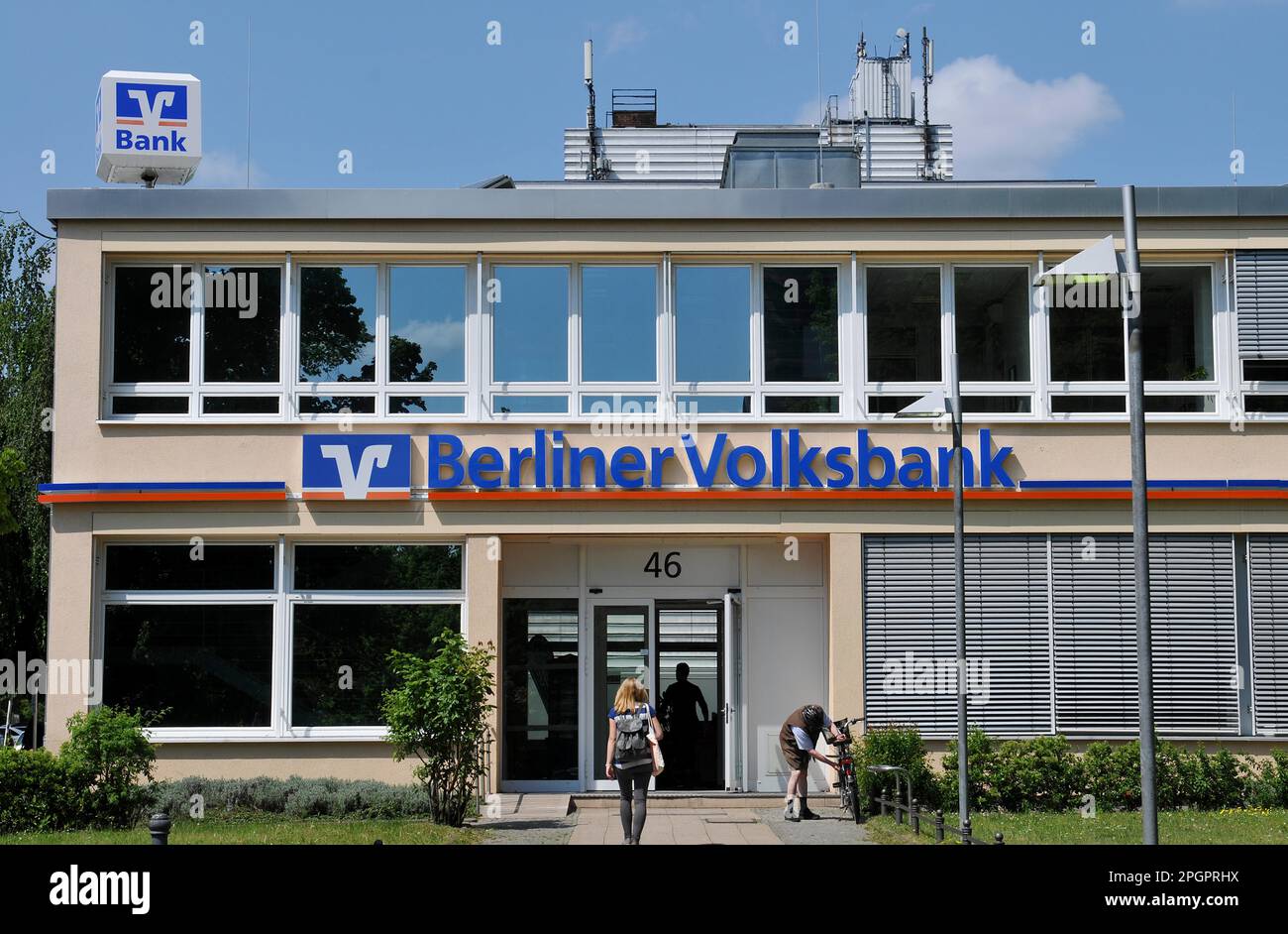 Berliner Volksbank, Schlossstrasse, Steglitz, Berlino, Germania Foto Stock