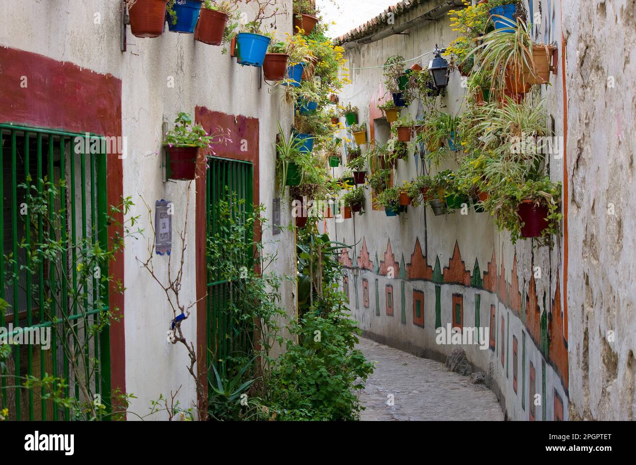 Vicolo a Trujillo, Estremadura Foto Stock