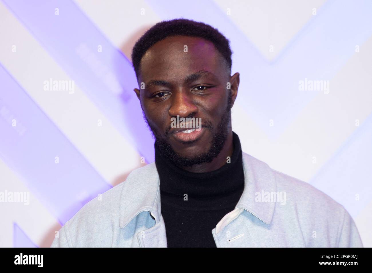 Lille, Francia. 23rd Mar, 2023. Ralph Amoussou partecipa alla serie Mania Festival red carpet il 23 marzo 2023 a Lille, Francia. Foto di Sebastien Courdji/ABACAPRESS.COM Credit: Abaca Press/Alamy Live News Foto Stock