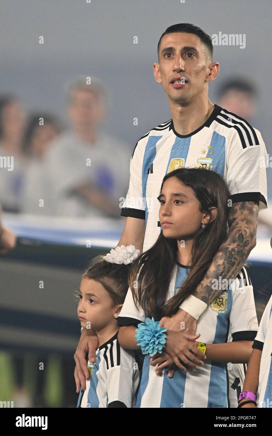 23rd marzo 2023: Belgrano, Buenos Aires, Argentina: Calcio internazionale amichevole, Argentina contro Panama: Ángel di María di Argentina Foto Stock