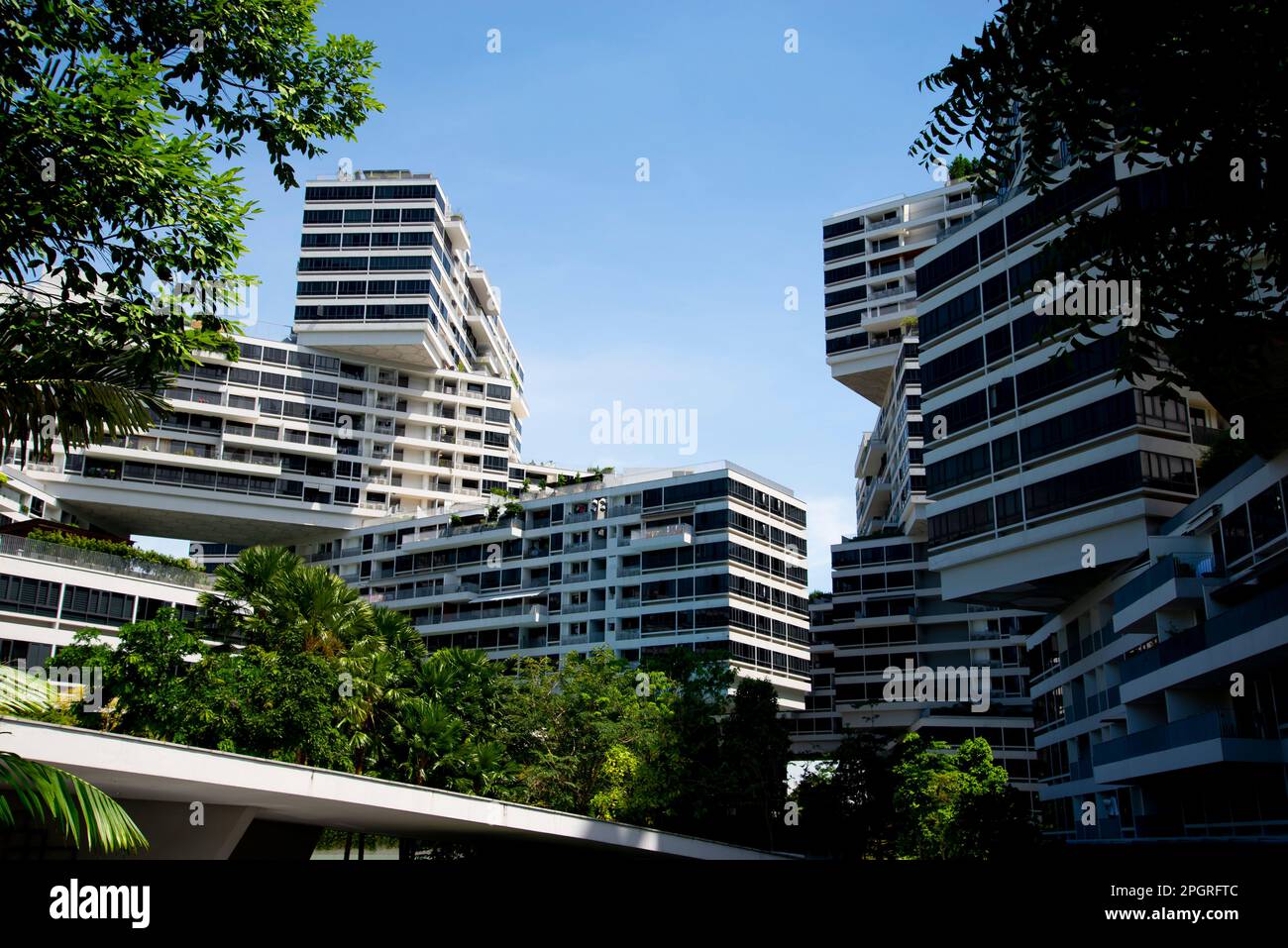Singapore City, Singapore - 13 aprile 2019: L'Interlace è composto da 1000 appartamenti ed è stato progettato da OMA e Ole Scheeren Foto Stock