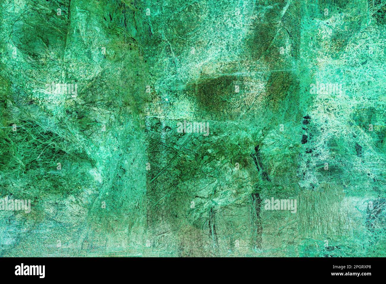 Texture di piastrelle di marmo verde con graffi. Sfondo astratto per il design. Foto Stock