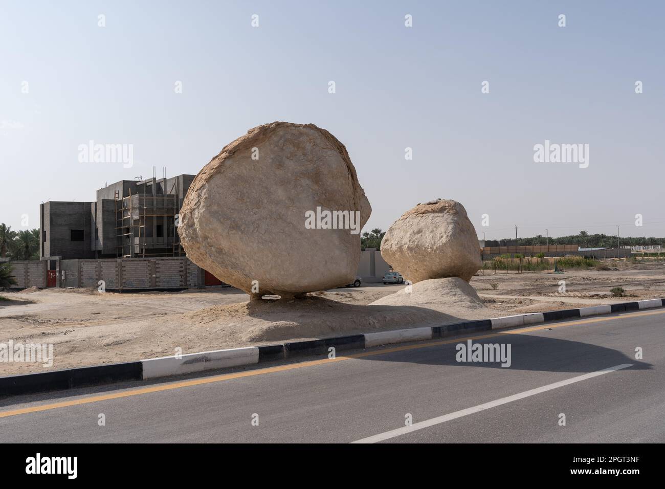 Roccia galleggiante in al Hasa, al Hofuf Arabia Saudita Foto Stock