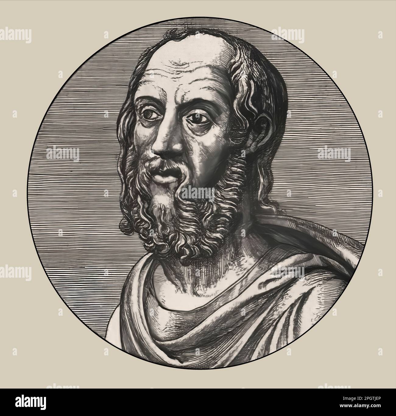 Gaius Plinius Secundus, d.C. 23/24 – 79, chiamato Plinio il Vecchio, autore romano, modificato digitalmente Foto Stock