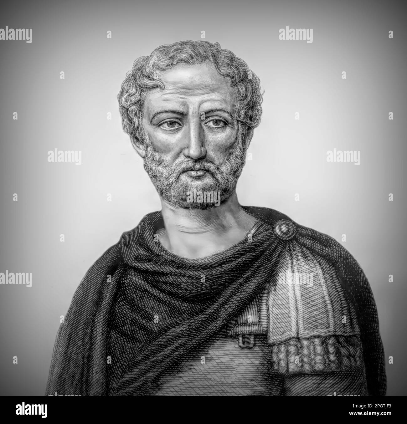 Gaius Plinius Secundus, d.C. 23/24 – 79, chiamato Plinio il Vecchio, autore romano, modificato digitalmente Foto Stock