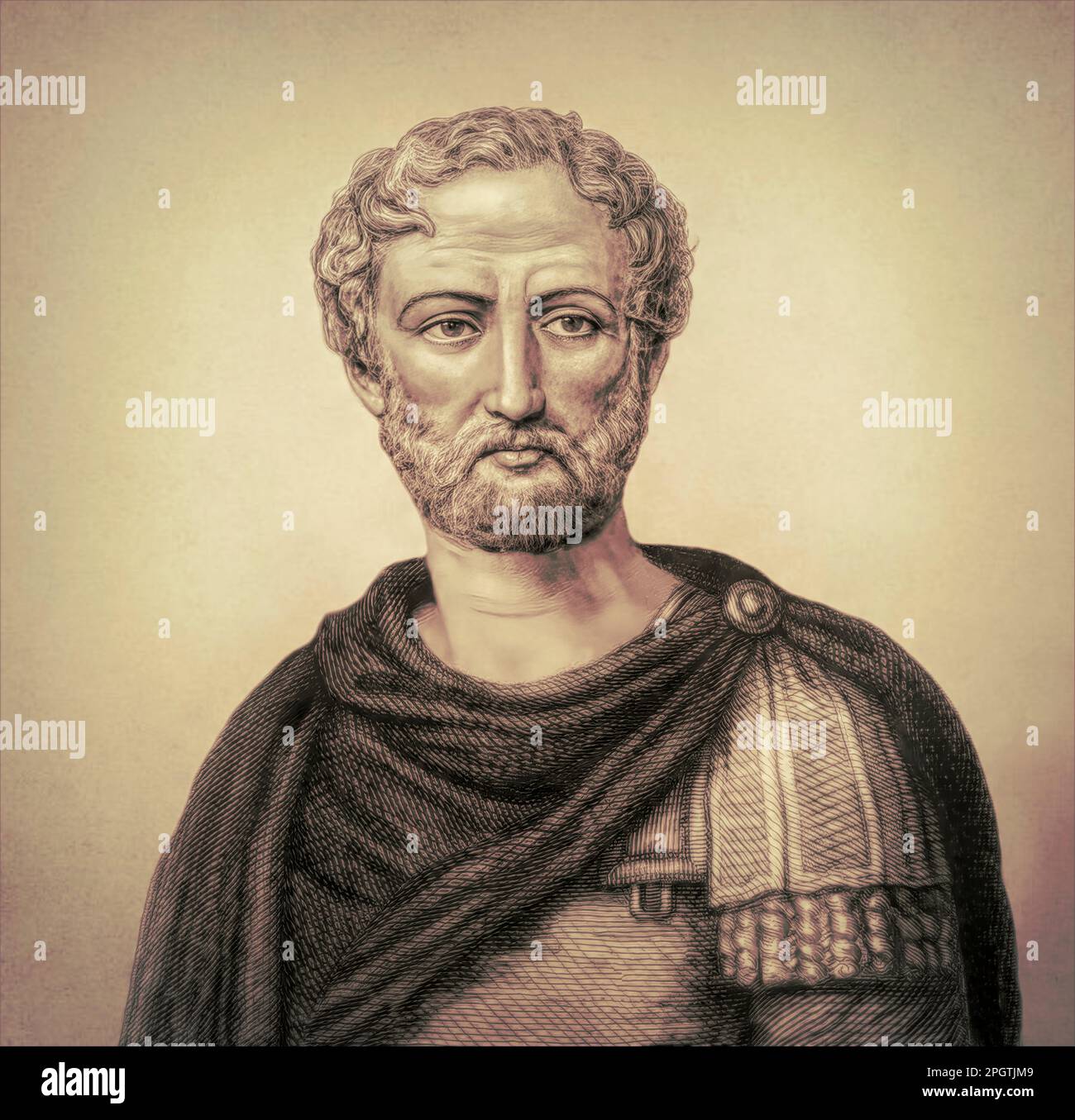 Gaius Plinius Secundus, d.C. 23/24 – 79, chiamato Plinio il Vecchio, autore romano, modificato digitalmente Foto Stock
