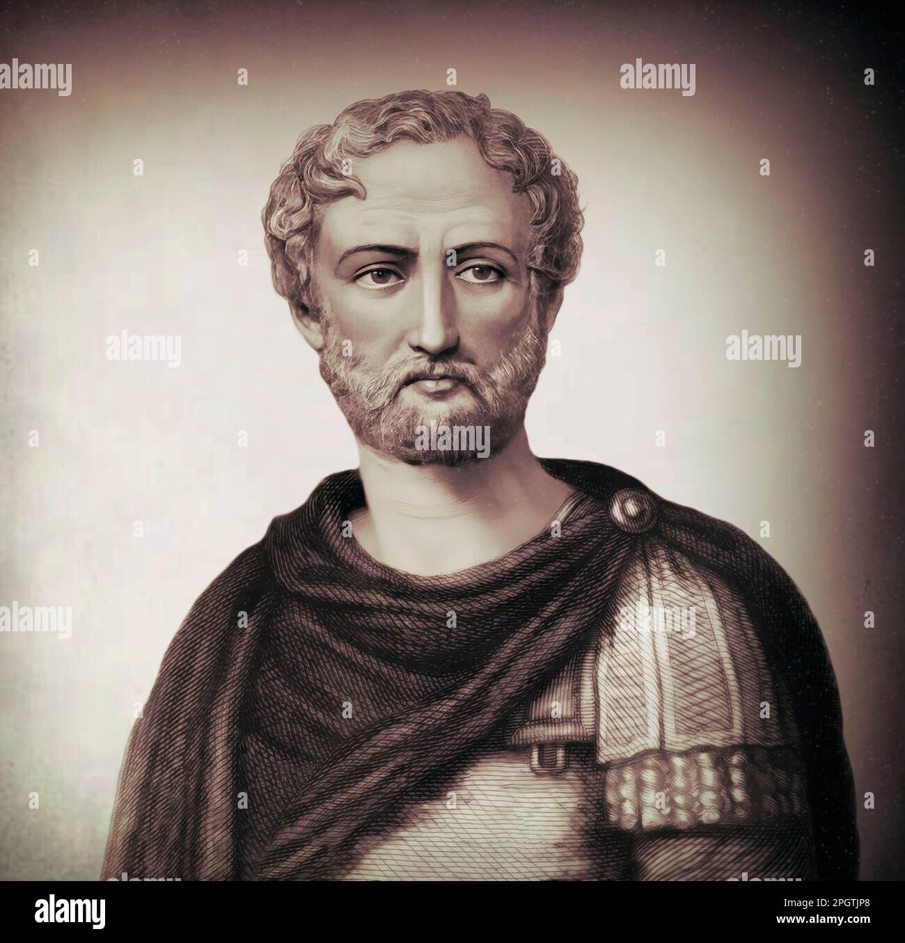 Gaius Plinius Secundus, d.C. 23/24 – 79, chiamato Plinio il Vecchio, autore romano, modificato digitalmente Foto Stock