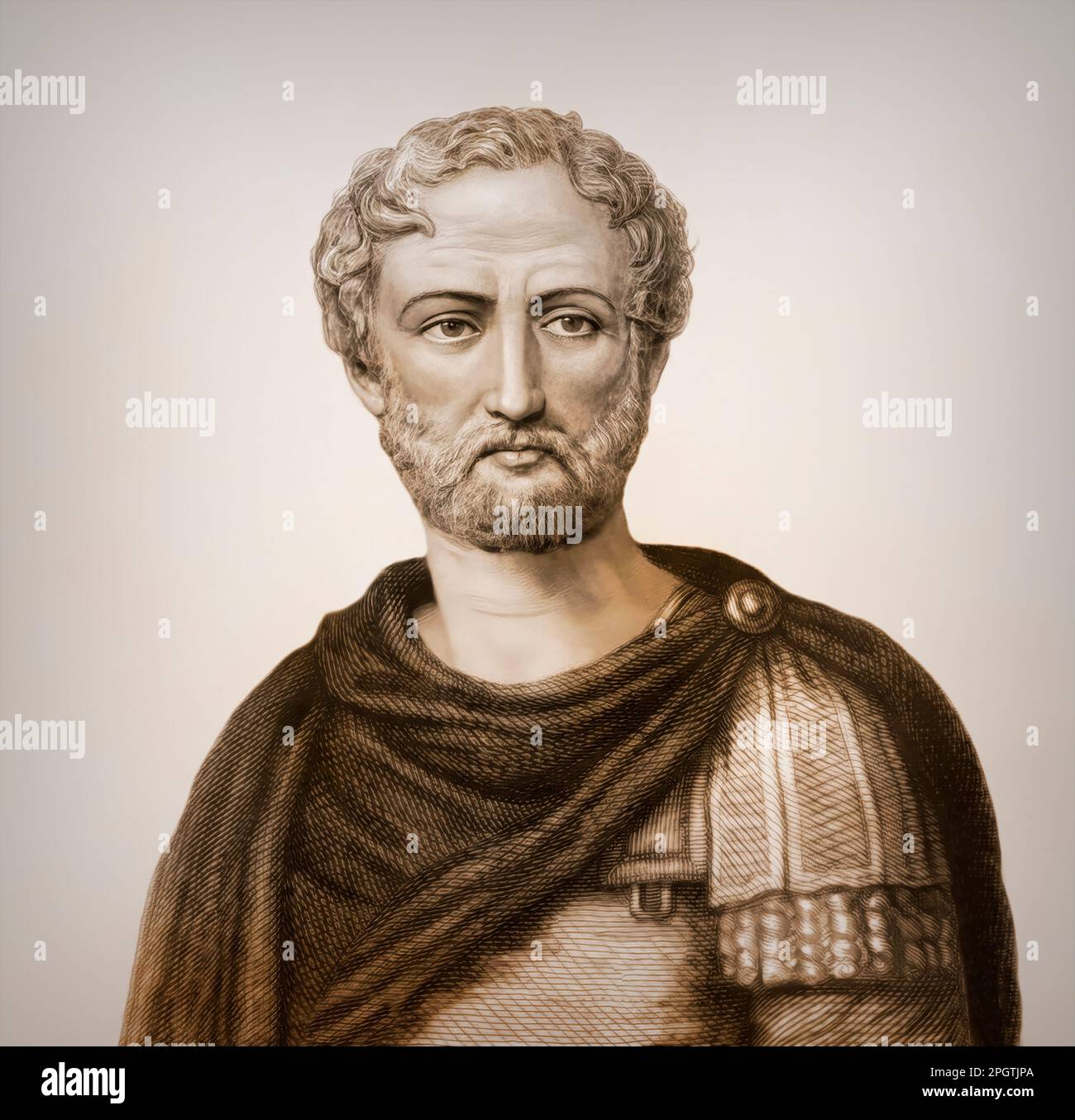 Gaius Plinius Secundus, d.C. 23/24 – 79, chiamato Plinio il Vecchio, autore romano, modificato digitalmente Foto Stock