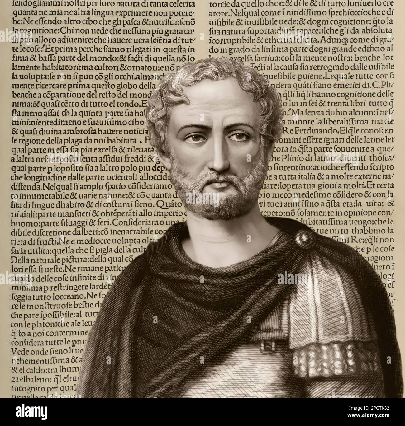 Naturalis Historia, 15th ° secolo, dopo Gaio Plinio Secundus, d.C. 23/24 – 79, chiamato Plinio il Vecchio, autore romano Foto Stock