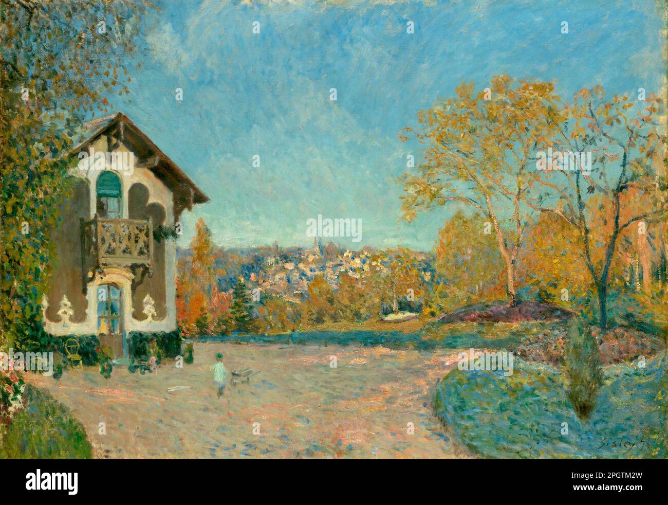 Vista di Marly-le-Roi da Coeur-Volant 1876 ( 0,65 x 0,92 cm )- Alfred Sisley - MET Foto Stock