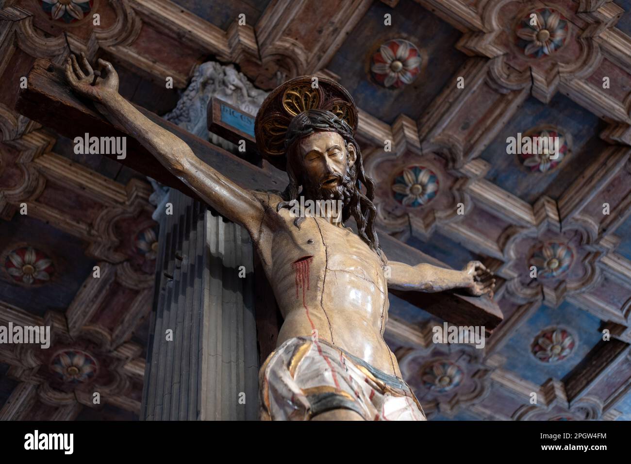 Opere d'arte e manufatti in mostra al museo Bardini di Firenze. Stefano Bardini era un famoso commerciante d'arte Foto Stock