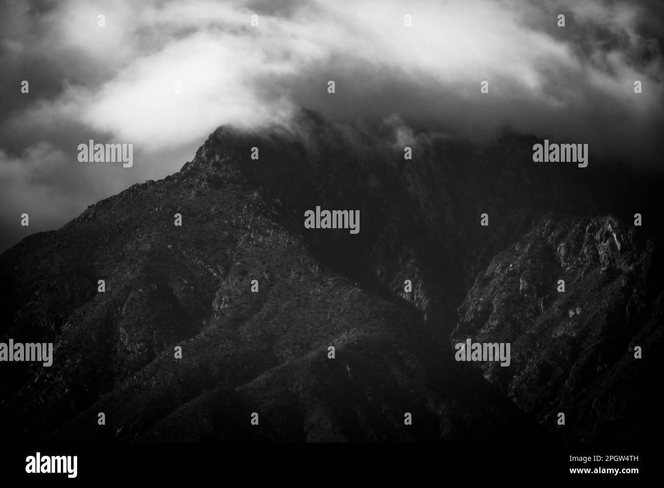 La catena montuosa di Santa Rosa come si vede da Thermal, California. Foto Stock