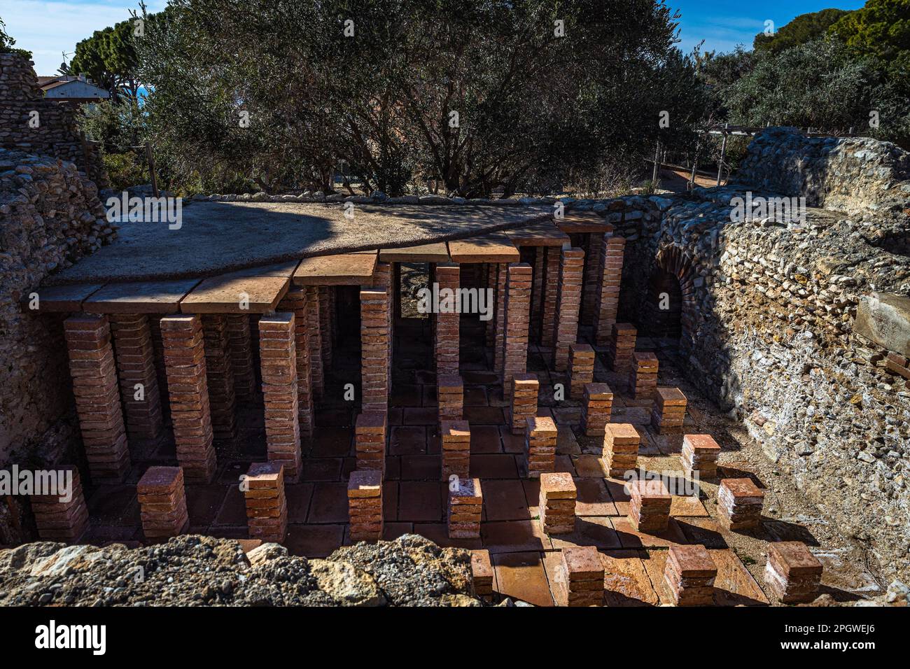 Villa Romana di Els Munts, Spagna Foto Stock