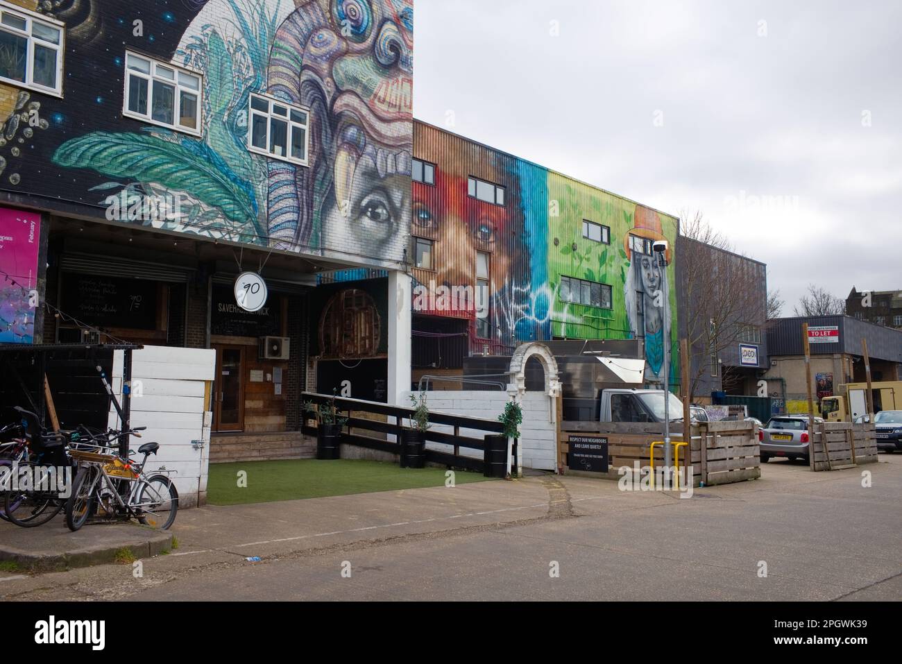 Monolocali presso Hackney Wick vicino Stratford a Londra Foto Stock