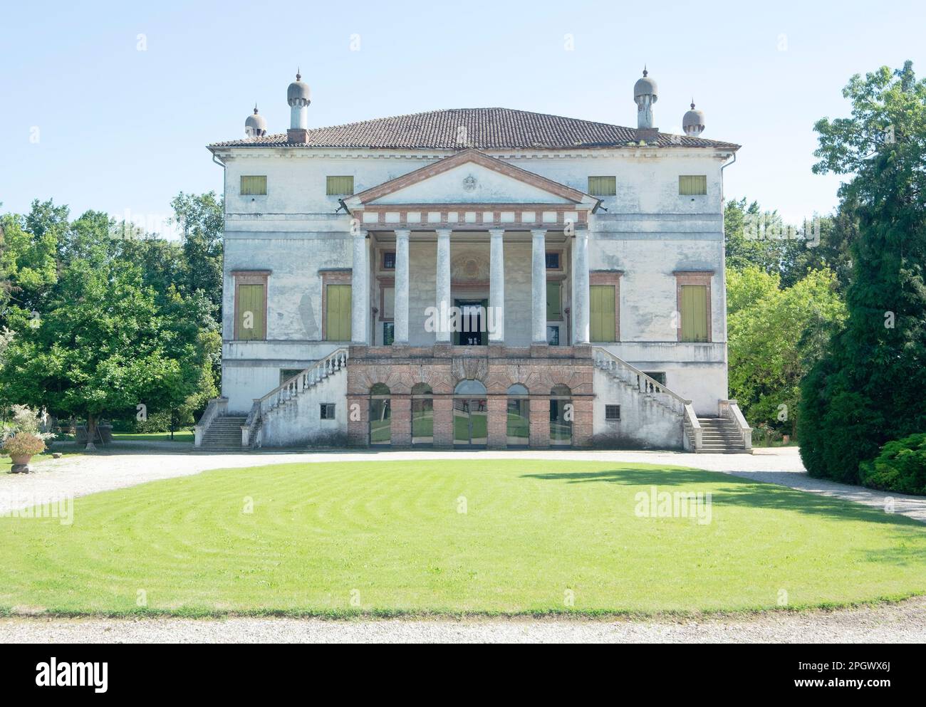 Villa Molin o Villa Grimani Molin Avezzu a Fratta Polesine, Italia. Villa d'epoca veneziana in provincia di Padova. Foto Stock