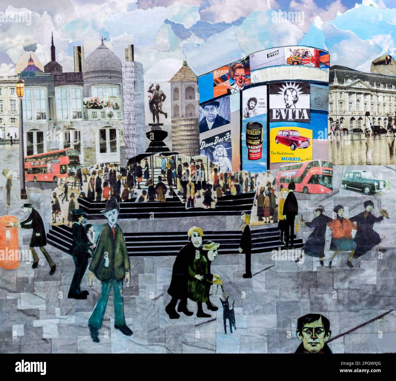 Lowry visita il circo Piccadilly Foto Stock