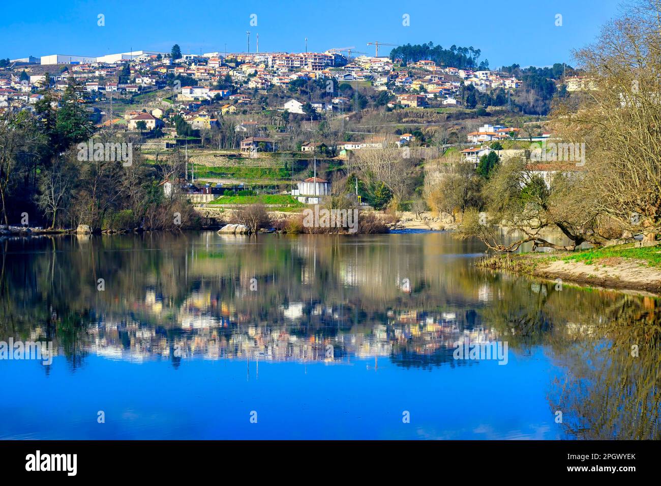 Tamega River ad Amarante, Portogallo Foto Stock