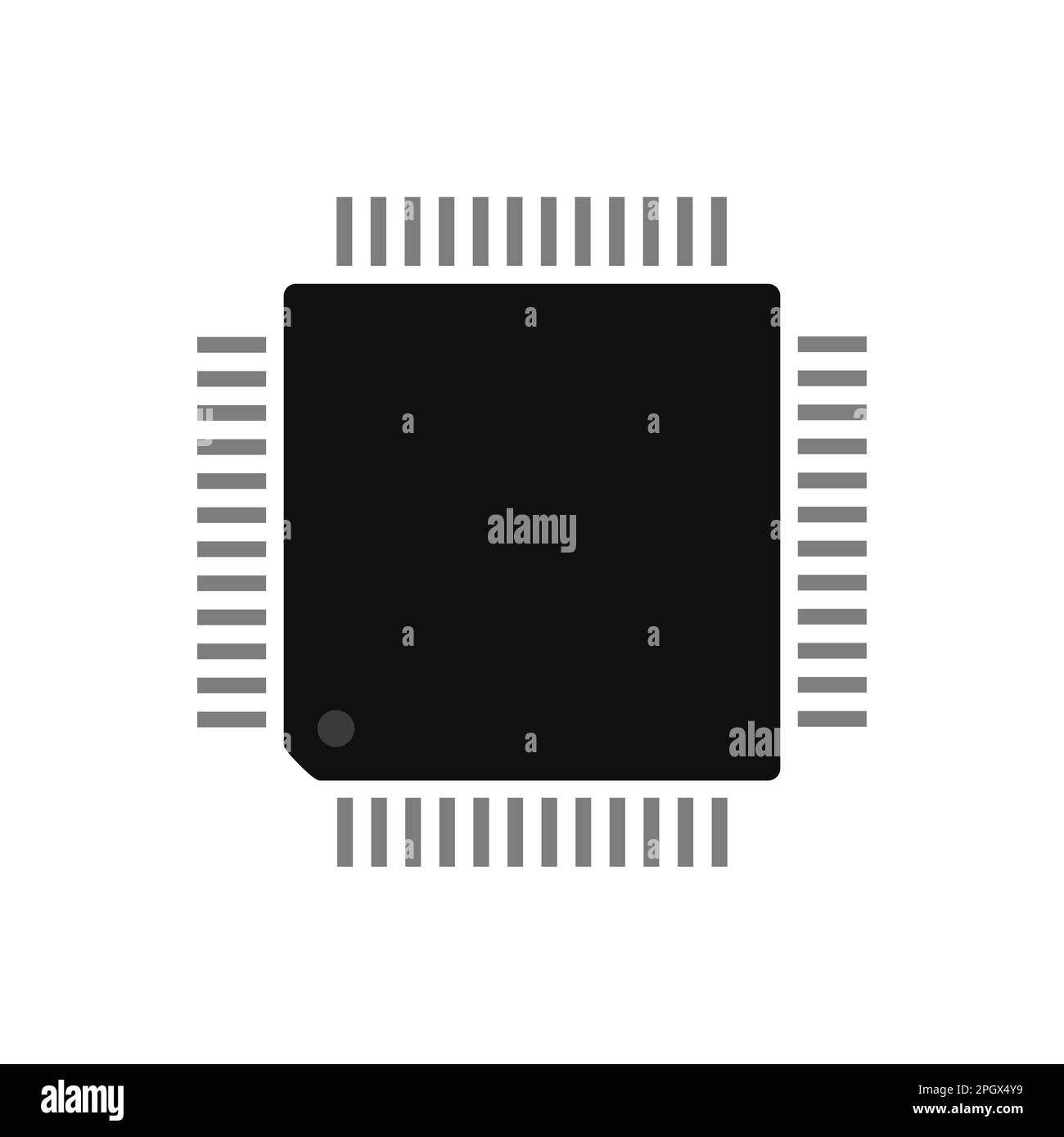 un microcontrollore. CPU. Processore. Vettore Illustrazione Vettoriale