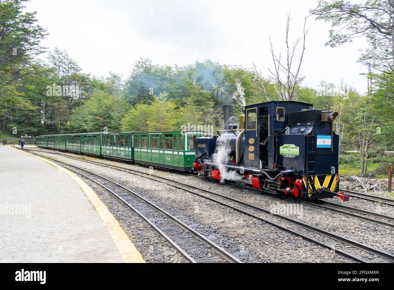 End of the World Train a Ushuaia, Argentina. Foto Stock