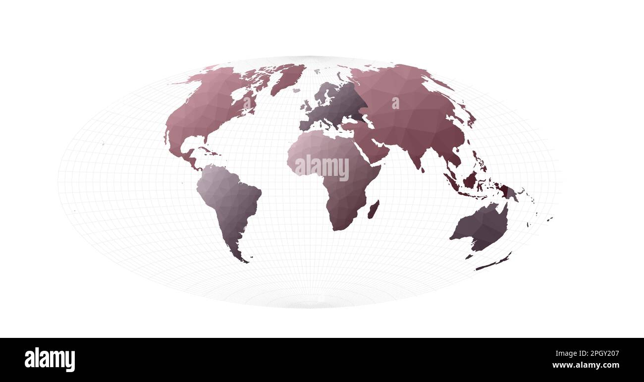 Mappa colorata del mondo. Proiezione Aitoff. Illustrazione vettoriale decente. Illustrazione Vettoriale Mappa colorata del mondo. Proiezione Aitoff. Illustrazione vettoriale decente. Illustrazione Vettoriale