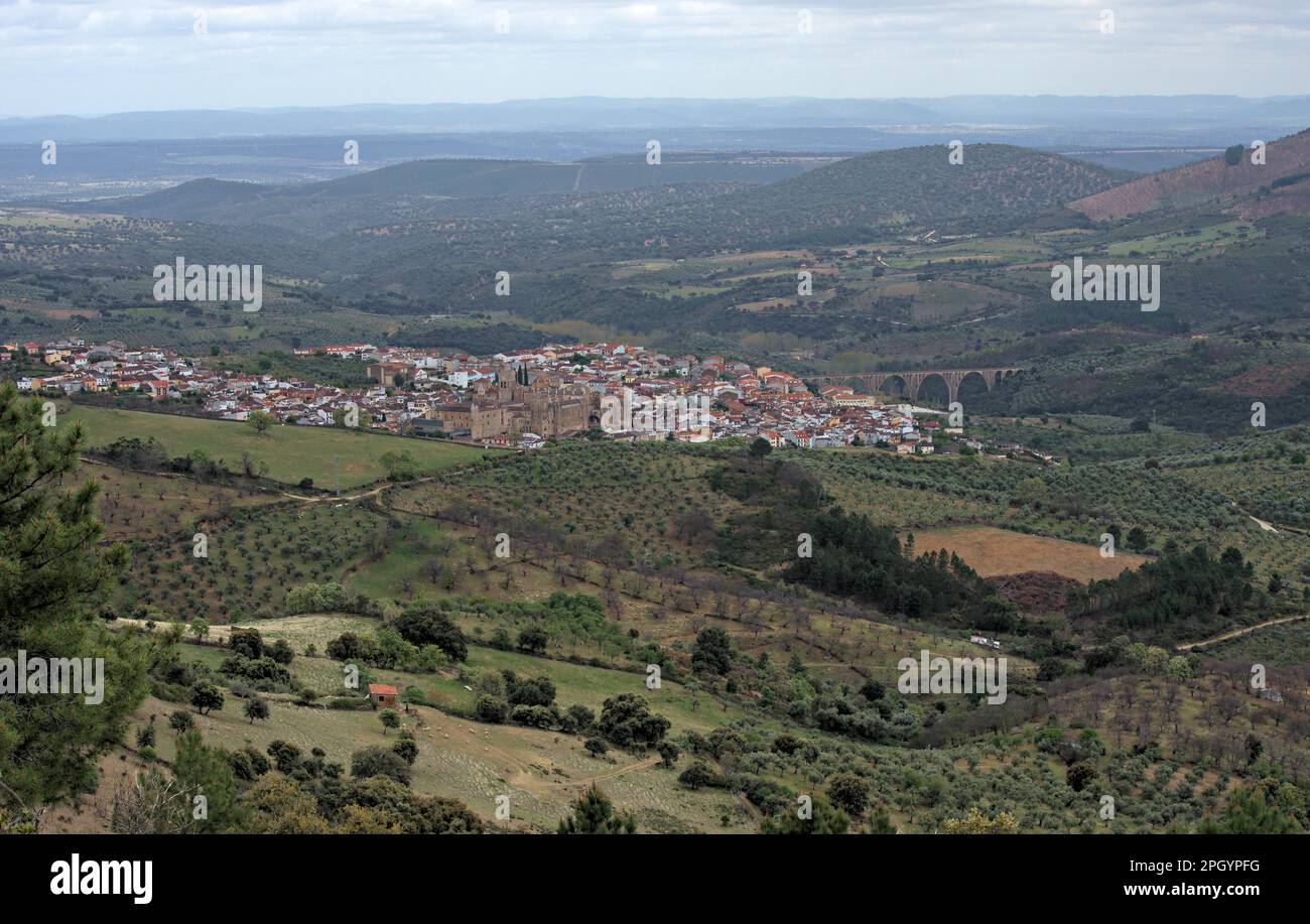 Vista di Guadalupe, Estremadura Foto Stock