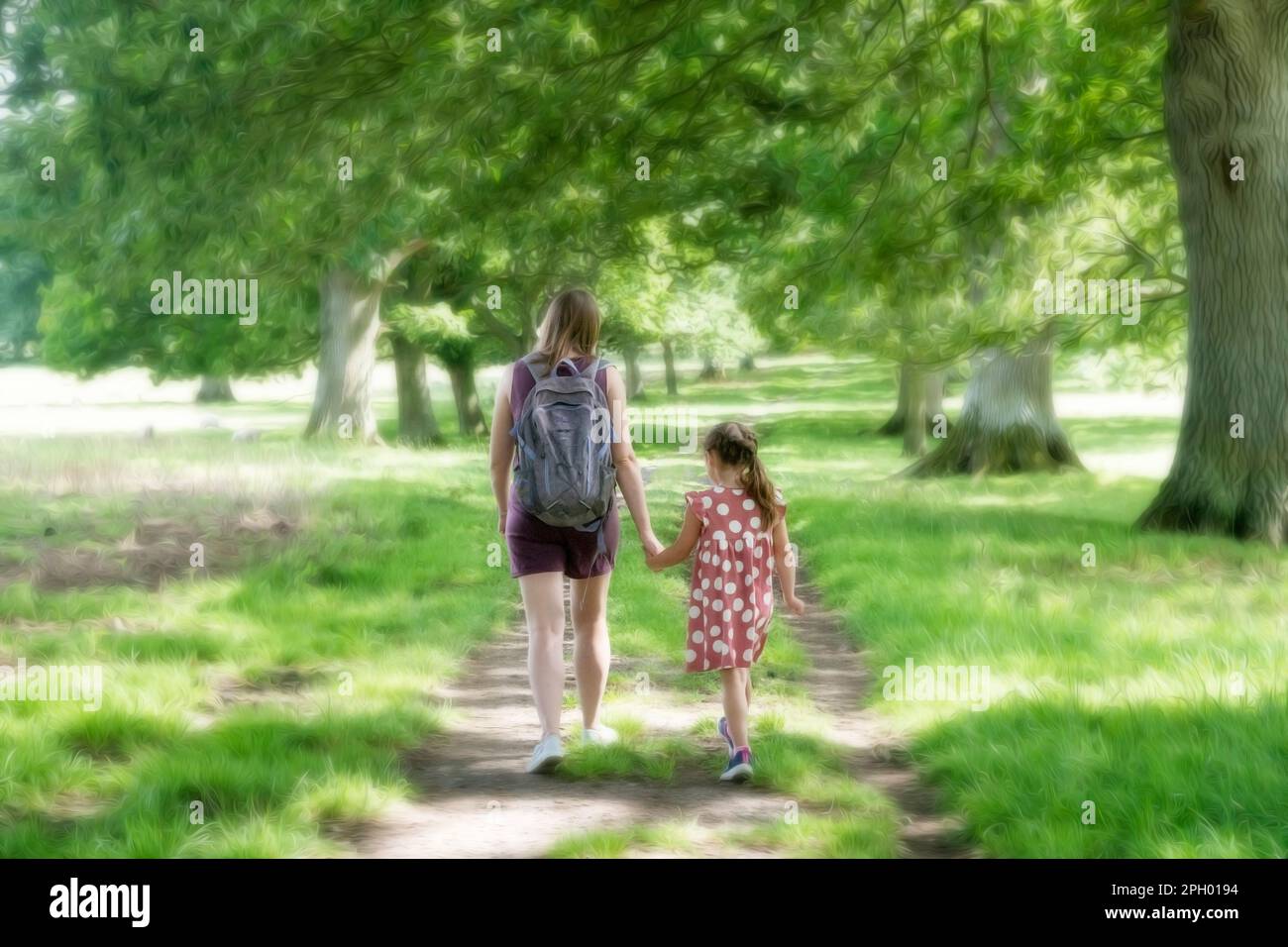 Passeggiata nella natura Foto Stock