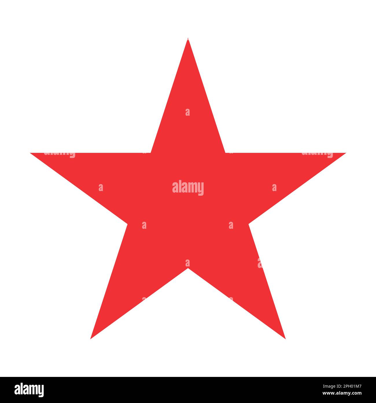simbolo rosso a forma di stella, illustrazione vettoriale di una stella semplice a cinque punte Illustrazione Vettoriale
