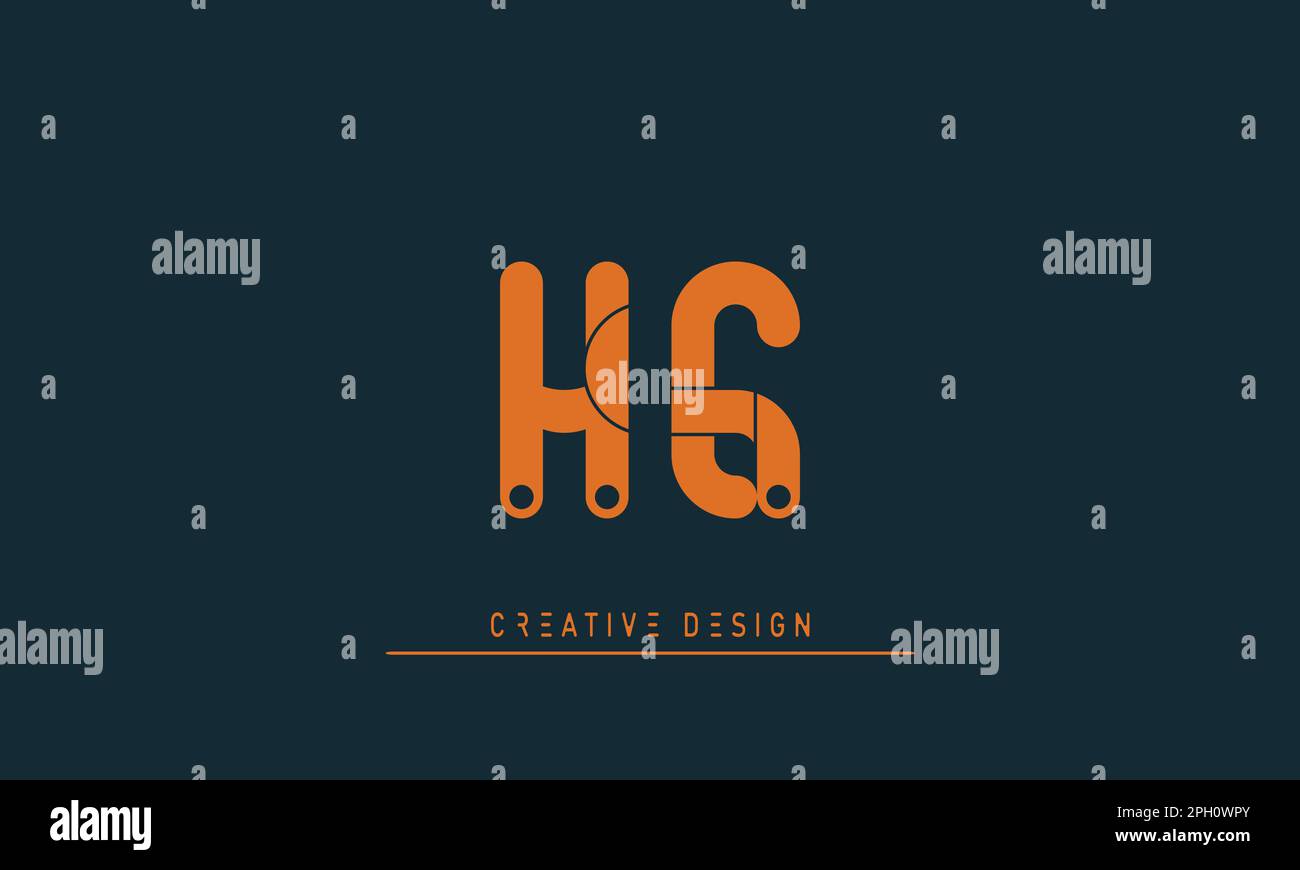 Lettere alfabetiche iniziali Monogramma logo HE , EH Illustrazione Vettoriale