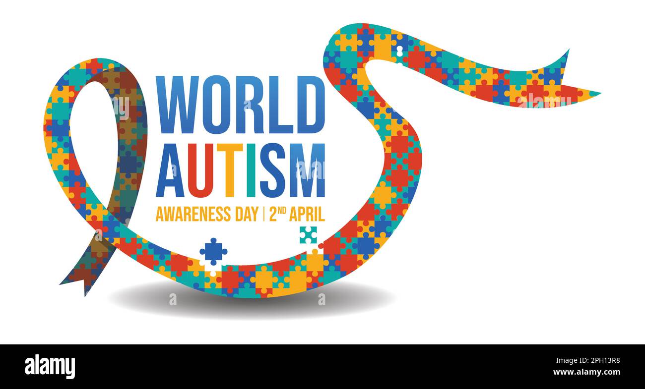 Giornata mondiale di consapevolezza dell'autismo. Immagine vettoriale del concetto di giornata dell'autismo mondiale Illustrazione Vettoriale