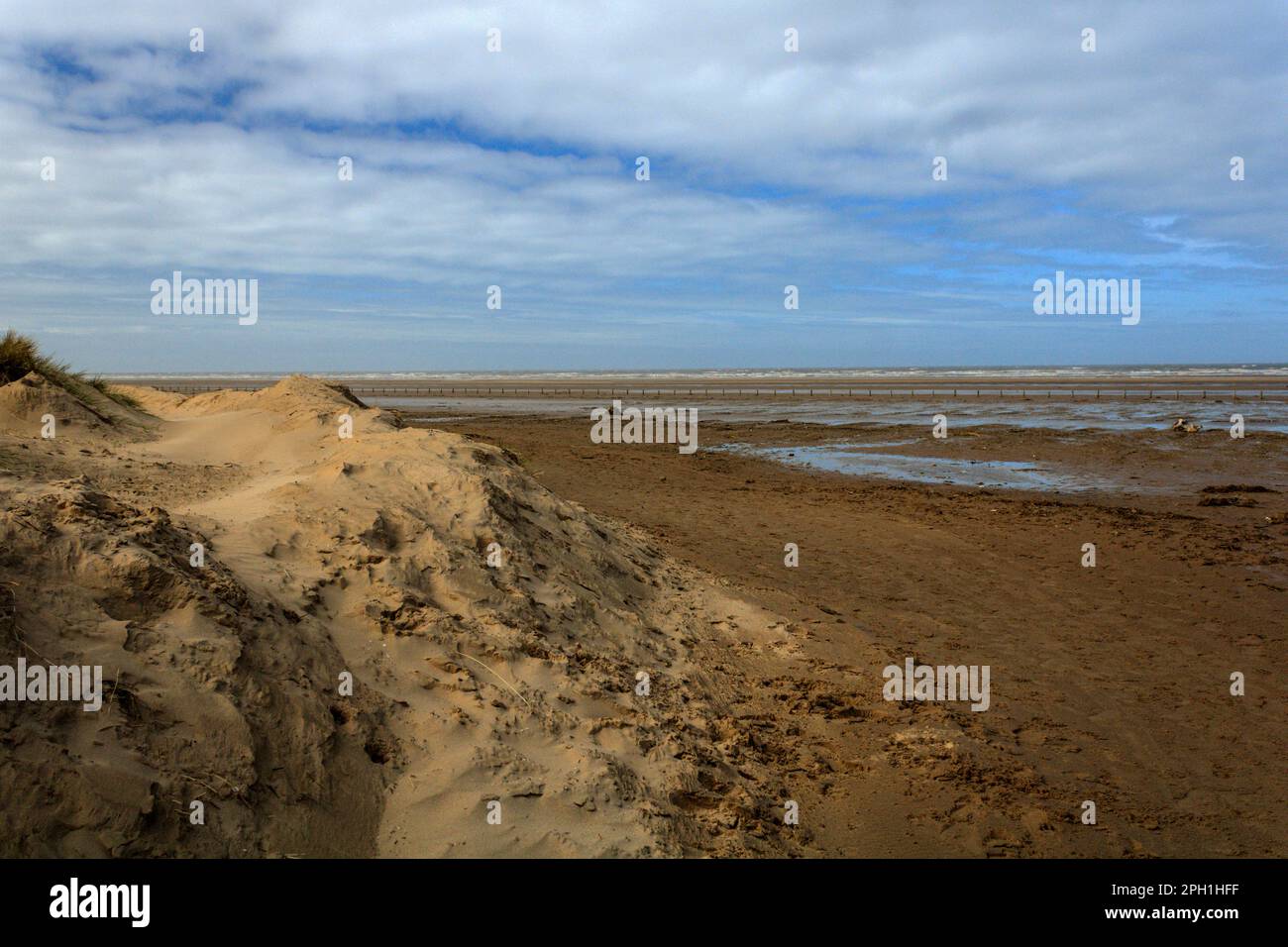 Ainsdale Beach, Merseyside. Foto Stock