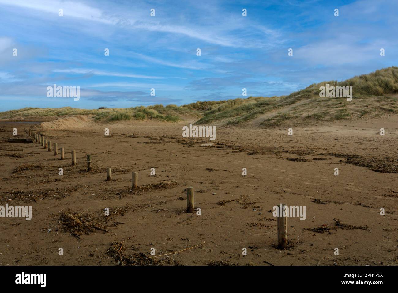 Ainsdale Beach, Merseyside. Foto Stock