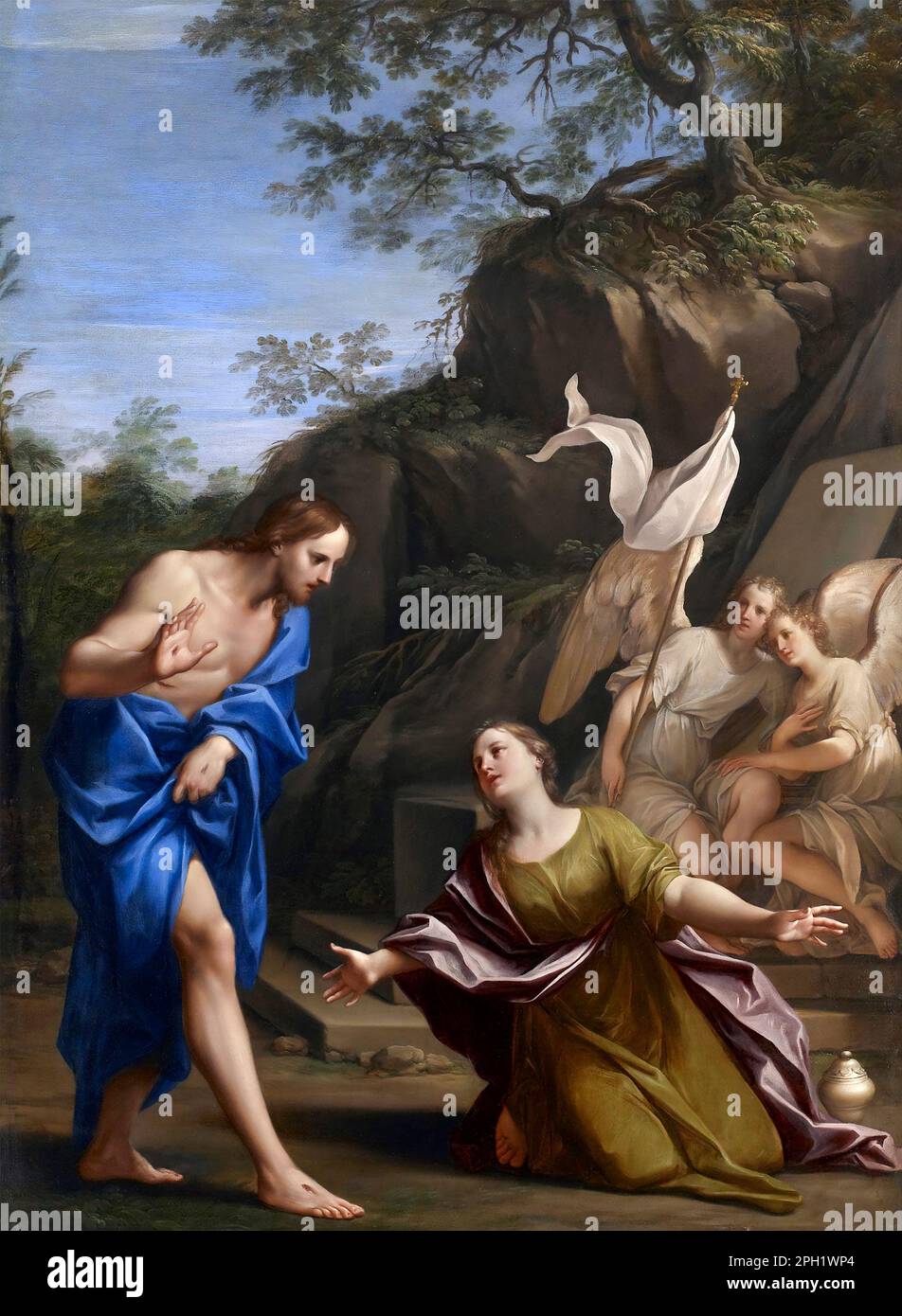 Noli Me Tangere ('Touch me Not') del pittore italiano, Marcantonio Franceschini (1648-1729), olio su tela, c. 1700 Foto Stock
