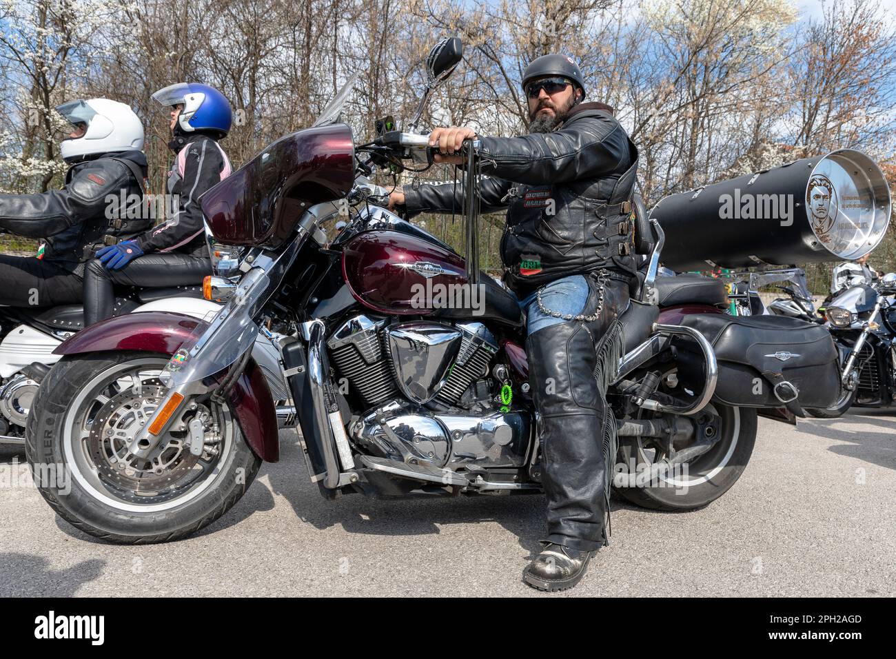 Sofia, Bulgaria - 25 marzo 2023: Apertura ufficiale della stagione estiva motociclistica a Sofia, Bulgaria Foto Stock