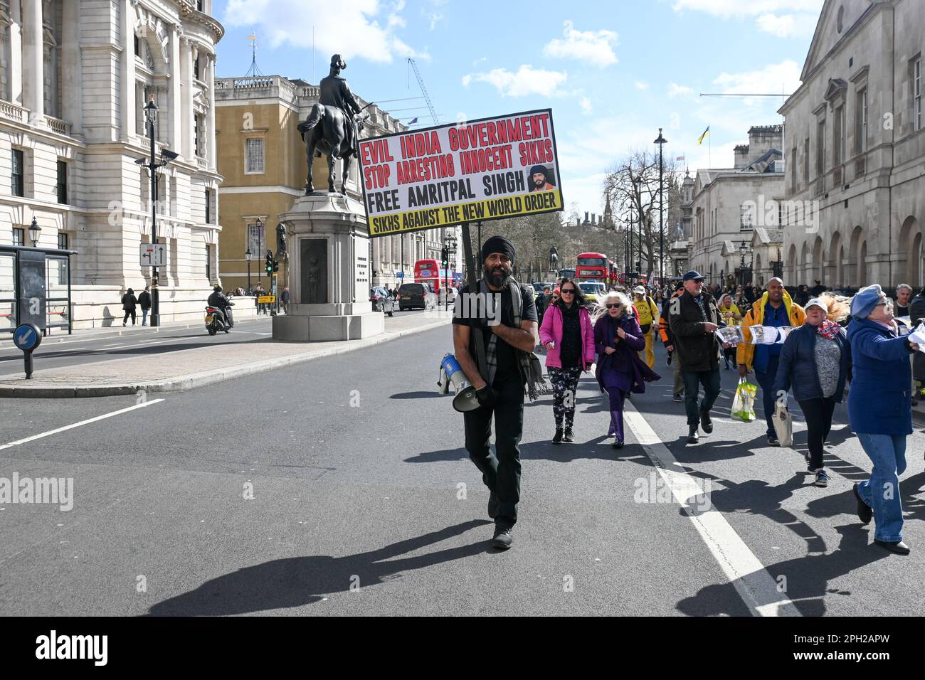 Protesta il malvagio governo indiano smettere di arrestare innocenti Sikhs, Londra, UK Credit: Vedere li/Picture Capital/Alamy Live News Foto Stock