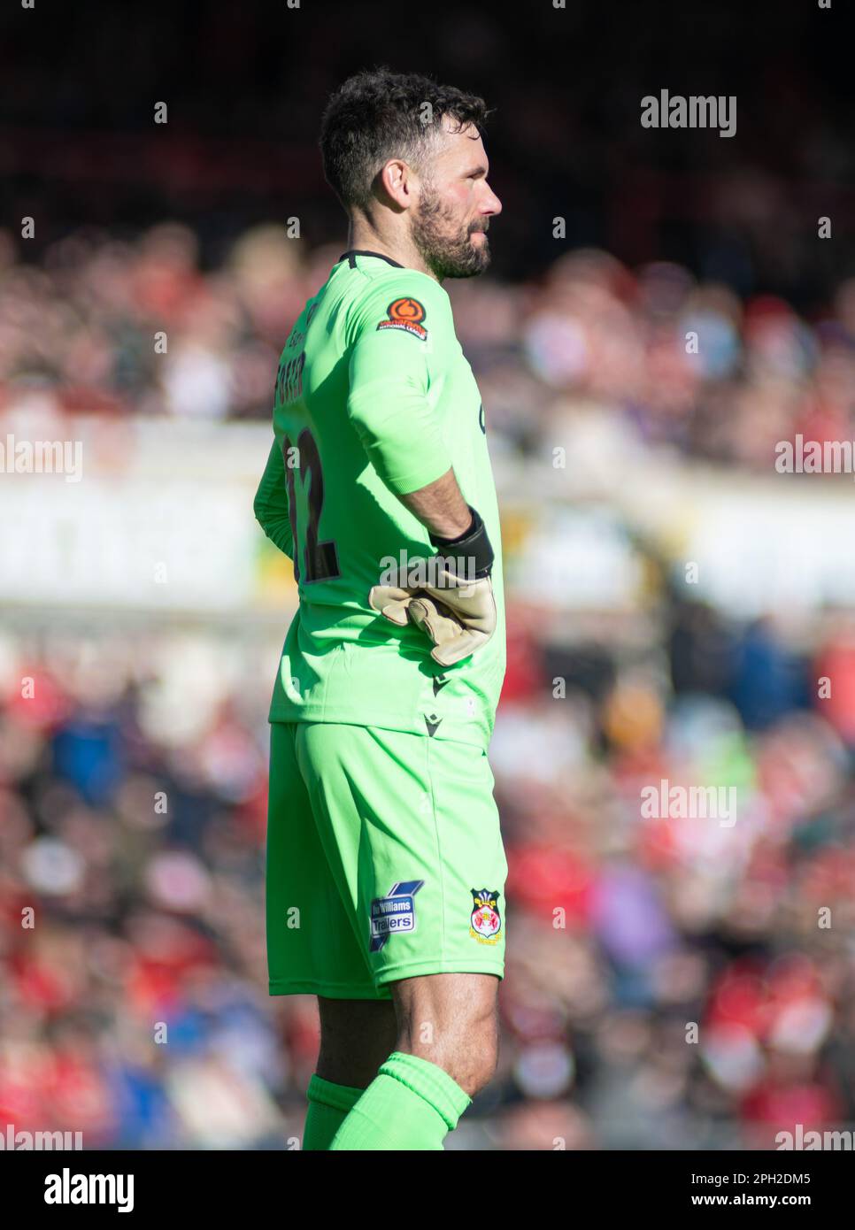 Wrexham, Wrexham County Borough, Galles. 25th marzo 2023. Wrexham firma ben Foster, durante il Wrexham Association Football Club V York City Football Club all'ippodromo, nella Vanarama National League. (Credit Image: ©Cody Froggatt/Alamy Live News) Foto Stock